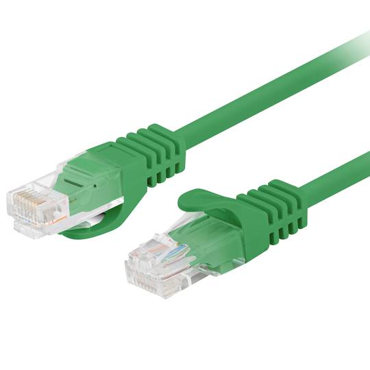 Pack de 10 unitats cable de xarxa de Lanberg cat 6 UTP d'1,5 m color verd PCU6-20CC-0150-G