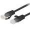 Pacote de 10 unidades Lanberg cat 6 UTP cabo de rede de 1,5m cor preta PCU6-20CC-0150-BK