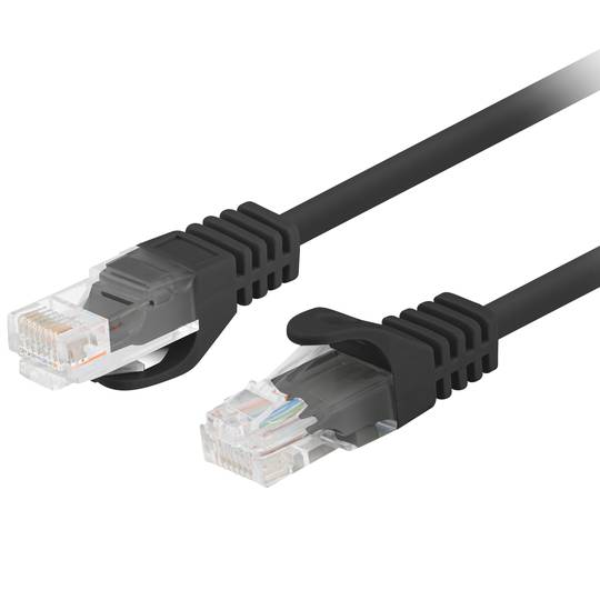 Pack de 10 unitats cable de xarxa de Lanberg cat 6 UTP de 2m color negre PCU6-20CC-0200-BK