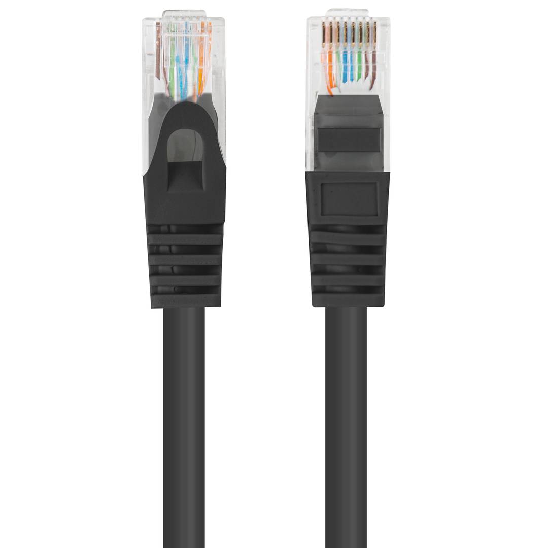 Set van 10 stuks, 3 m Cat.6 UTP Ethernet-netwerkkabel, zwart PCU6-20CC-0300-BK
