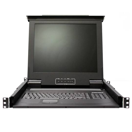 RackMatic 19-inch KVM-rackconsole met 1 poort en VS-toetsenbord