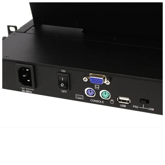 RackMatic 19-inch KVM-rackconsole met 1 poort en VS-toetsenbord