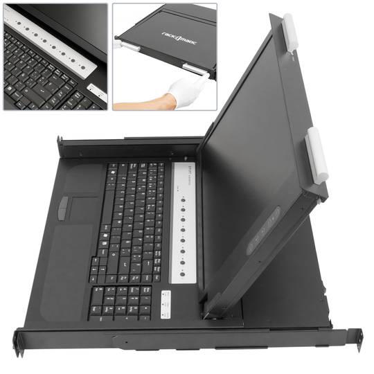 Konsole und 8-Port KVM Switch für 19