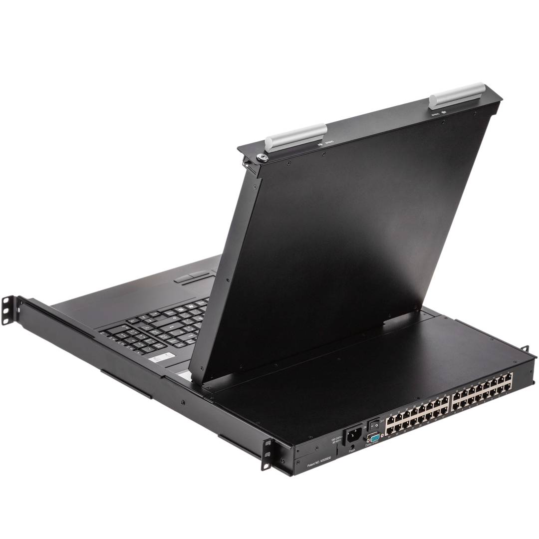 Rack console with 17