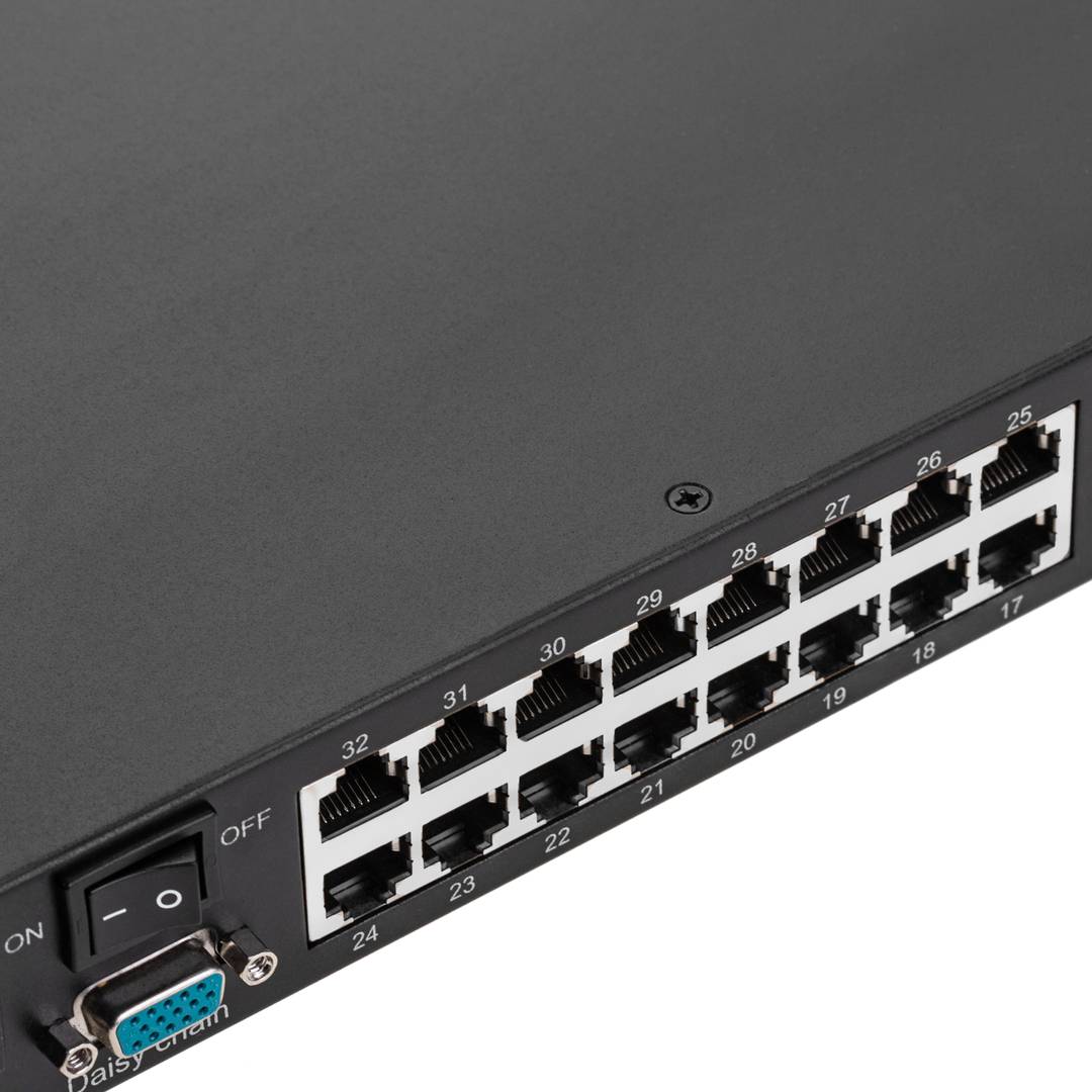 Rack console with 17