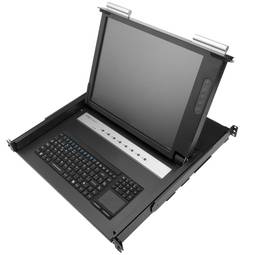 Console and 8-port KVM switch IP65 for rack server 19