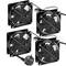 Ceiling fans for closet rack 19 inch 4 x 120mm 220VAC