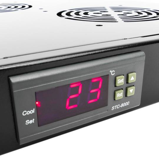 Kit di ventilazione con termostato per armadio rack 19