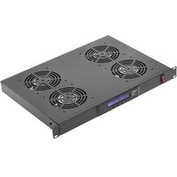 Kit di ventilazione con termostato per armadio rack 19" con 4 ventilatori da 120mm