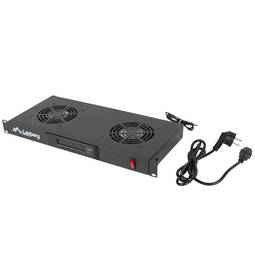 Kit de ventilación con termostato para armario rack 19" de 2 ventiladores 1U Lanberg AK-1502-B