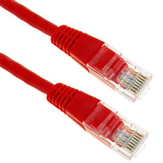 Câble réseau Ethernet UTP Cat.5e rouge de 0,25 m