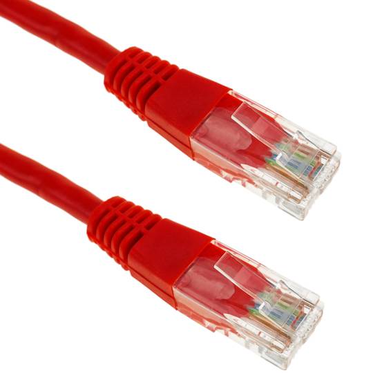 Câble Ethernet réseau 50cm UTP catégorie 5e rouge