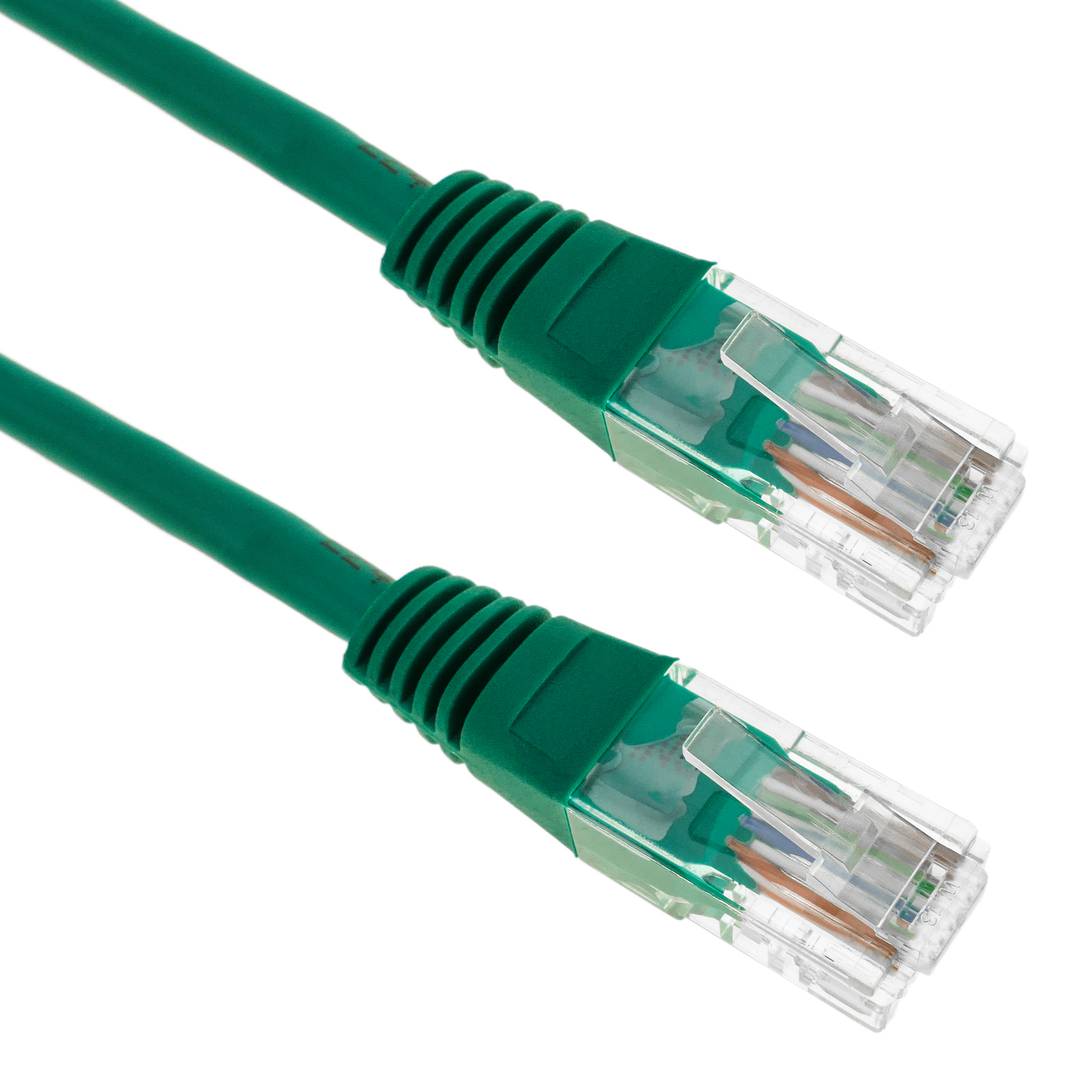 Cable de xarxa ethernet 25cm UTP Cat.5e verd