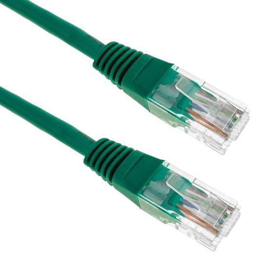 Cable de xarxa ethernet 25cm UTP Cat.5e verd