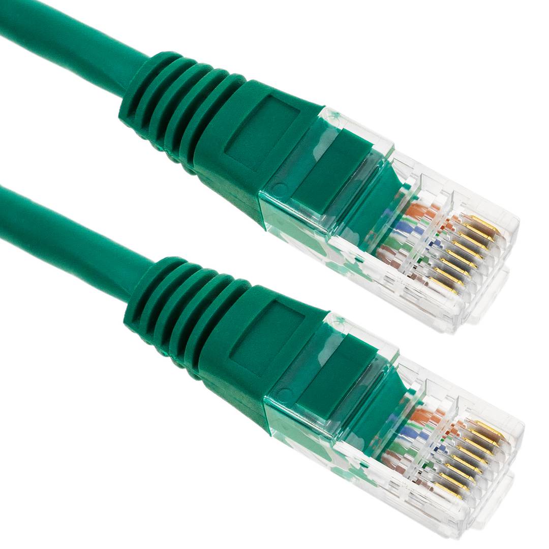 Cable de xarxa ethernet 25cm UTP Cat.5e verd