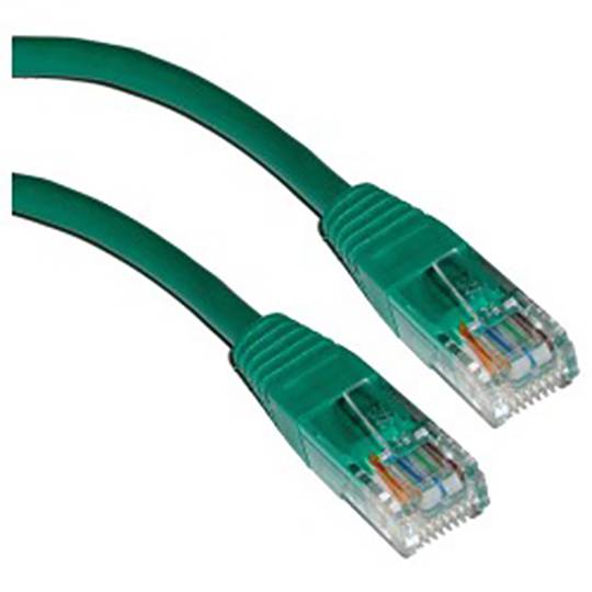 Cavo di rete Ethernet Cat. 5e UTP verde da 1.5 m