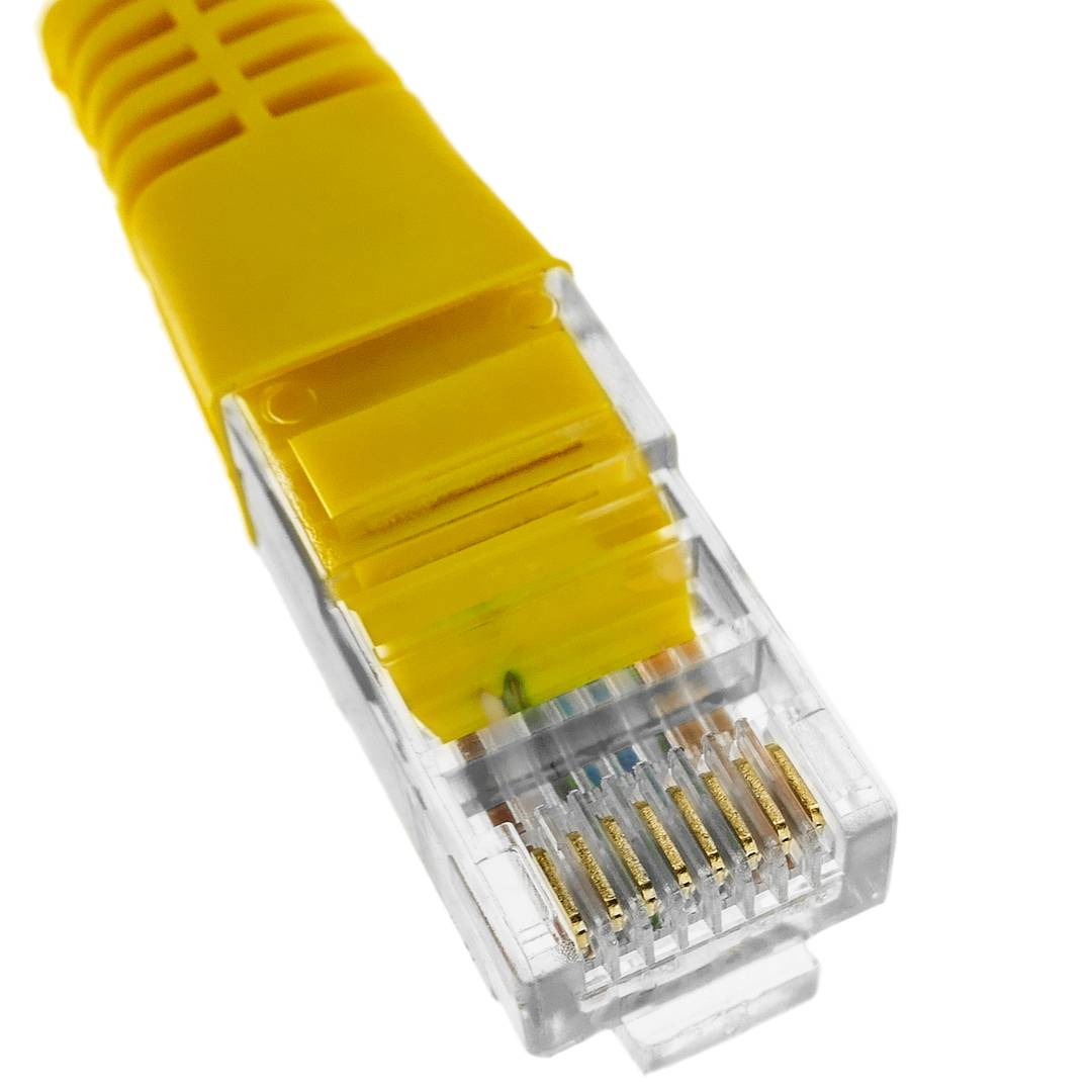 Ethernet-kabelnetwerk 50cm UTP categorie 5e geel