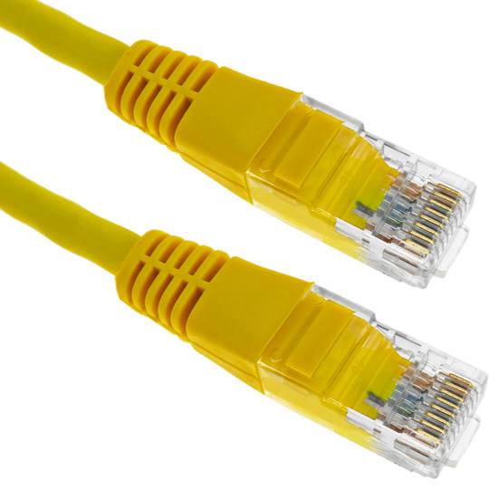 Ethernet-kabelnetwerk 50cm UTP categorie 5e geel