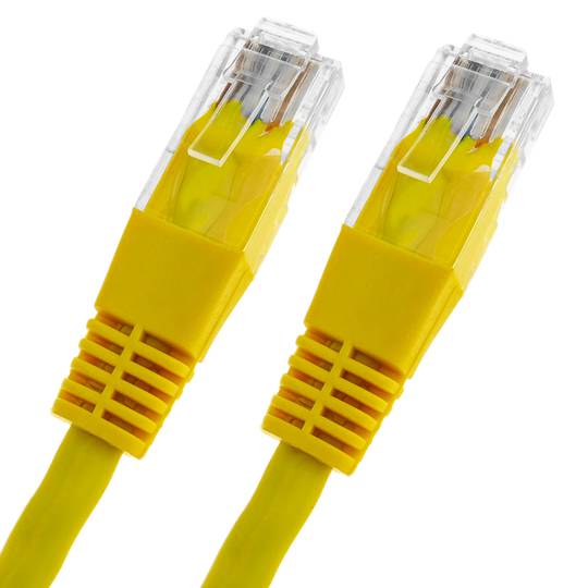 Ethernet-kabelnetwerk 50cm UTP categorie 5e geel