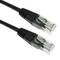 Cable de xarxa ethernet 25cm UTP Cat.5e negre