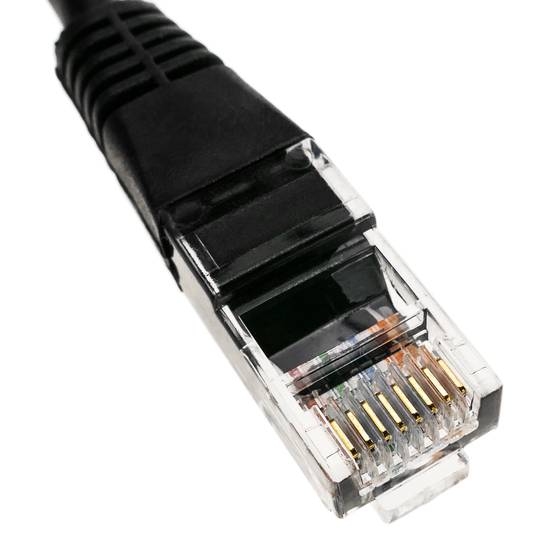 Ethernet-kabelnetwerk 50cm UTP categorie 5e zwart