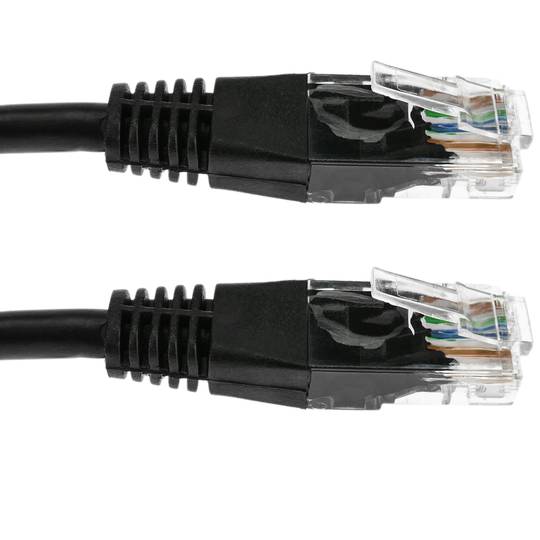 Ethernet-kabelnetwerk 50cm UTP categorie 5e zwart