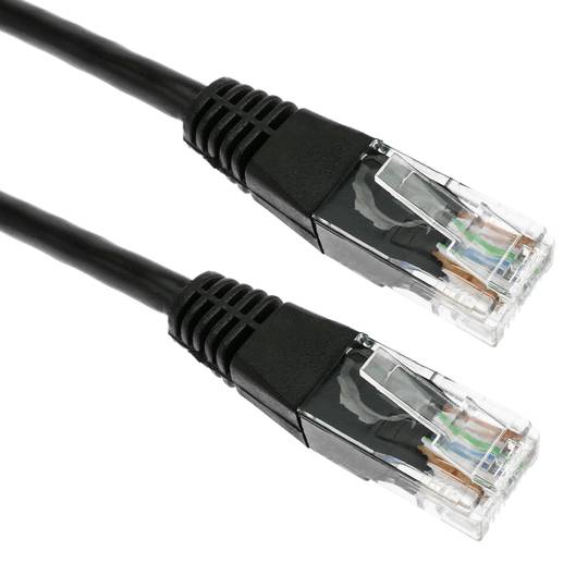 Ethernet-kabelnetwerk 1m UTP categorie 5e zwart