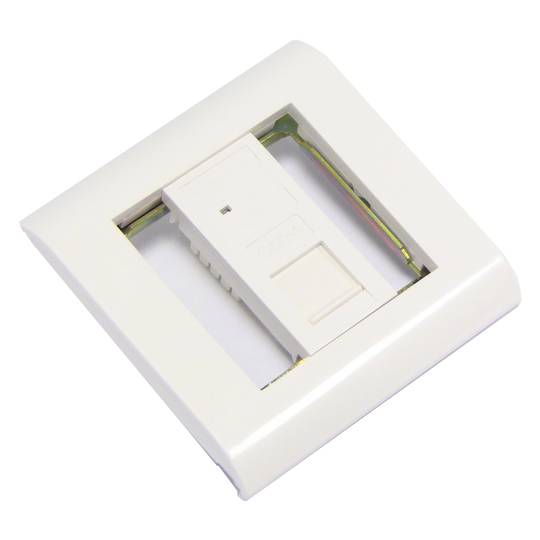 Box 80x80 parete o canale con 1 RJ45 568B UTP Cat.5e
