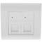 Box 80x80 Wand oder Dachrinne mit 2 RJ45 UTP Cat.5e 568B