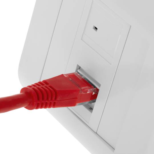 Box 80x80 Wand oder Kanal mit 1 RJ45 Cat.5e FTP-568B