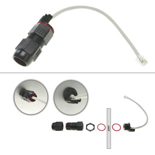 RJ45 cable joint for outdoor with 25 cm cable