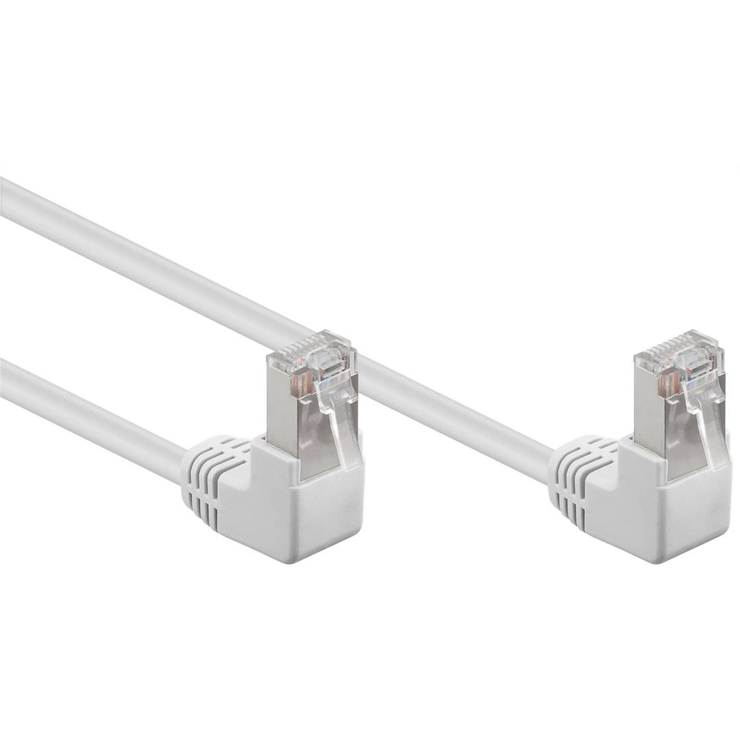 Cat. 5e FTP-Ethernet-Netzwerkkabel, gewinkelt, 0,50 m, Grau