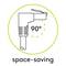 Cat. 5e FTP-Ethernet-Netzwerkkabel, gewinkelt, 0,50 m, Grau