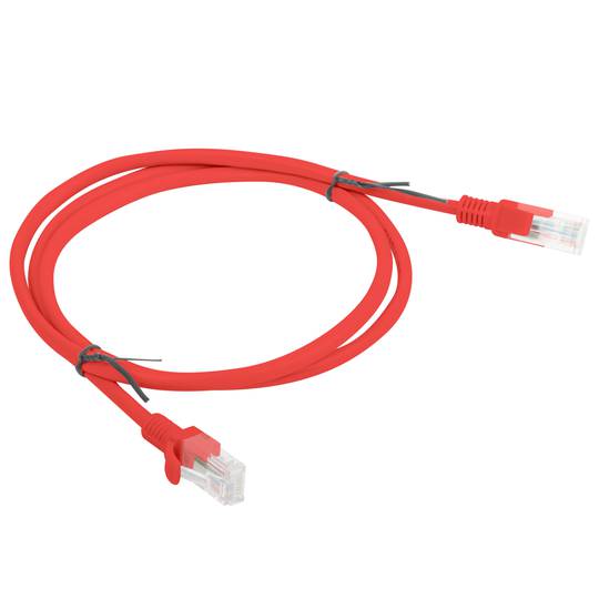 Ethernet-Netzwerkkabel UTP Lanberg Cat.5e rot 1m