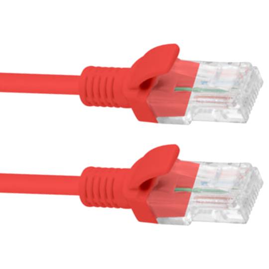 Ethernet-Netzwerkkabel UTP Lanberg Cat.5e rot 1m