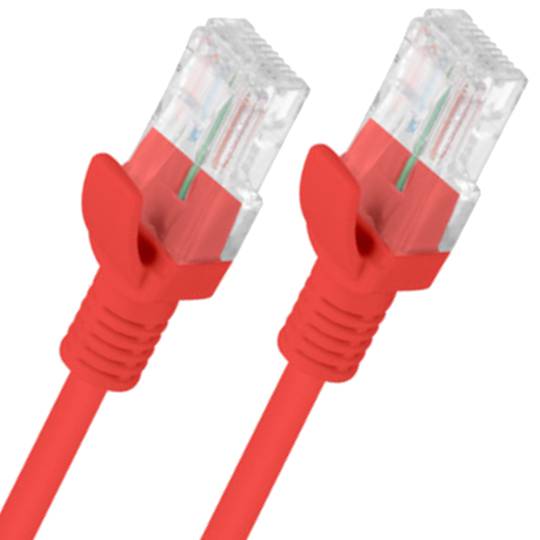 Ethernet-Netzwerkkabel UTP Lanberg Cat.5e rot 1m