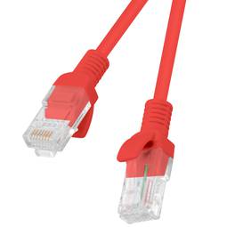 Câble réseau Ethernet UTP Lanberg Cat.5e rouge 3m