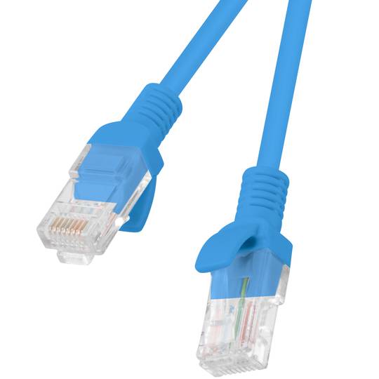 Ethernet network cable UTP Lanberg Cat.5e blue 1.5m - Cablematic