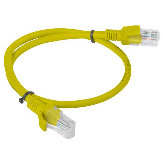 Ethernet netwerkkabel UTP Lanberg Cat.5e geel 50cm