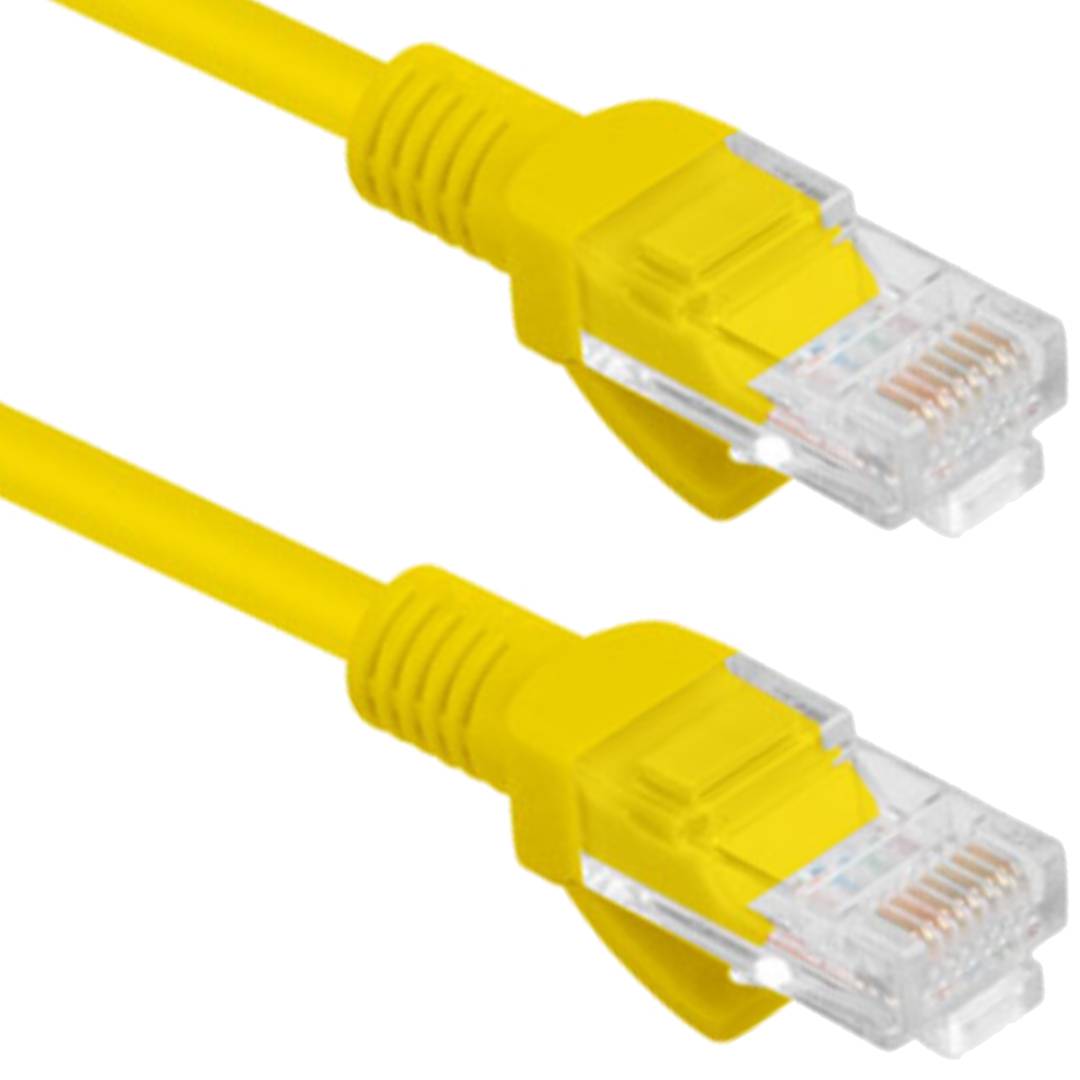 Ethernet netwerkkabel UTP Lanberg Cat.5e geel 50cm