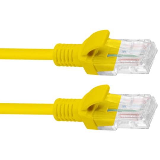 Ethernet netwerkkabel UTP Lanberg Cat.5e geel 50cm