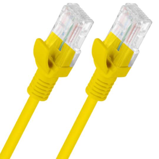Ethernet netwerkkabel UTP Lanberg Cat.5e geel 50cm