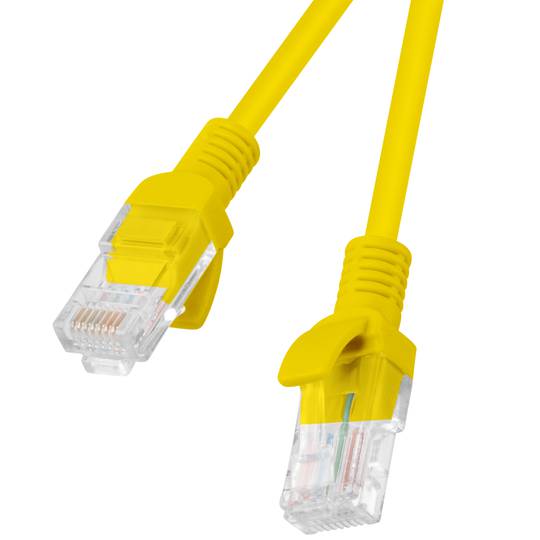 Câble Ethernet réseau 1m UTP catégorie 5e jaune - Cablematic