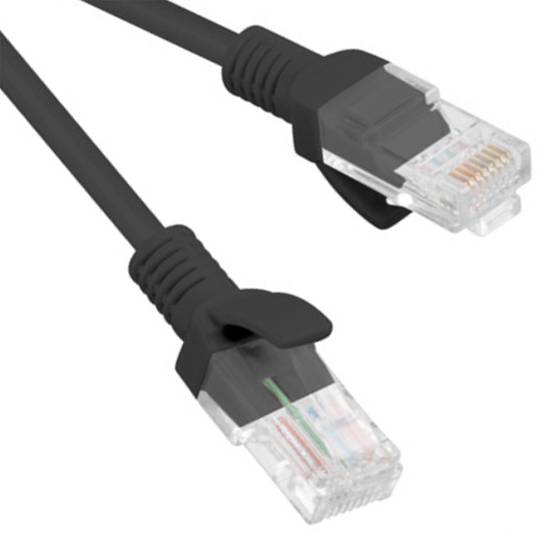 Shielded FTP Network Ethernet RJ45 Cat5E-CCA PATCH 26AWG Cable 0.5m 50cm  Black