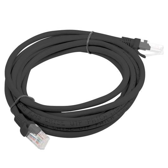 Ethernet netwerkkabel UTP Lanberg Cat.5e zwart 3m