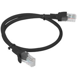 Pack de 10 unitats cable de xarxa de Lanberg cat.5E UTP de 0.5m color negre PCU5-20CC-0050-BK