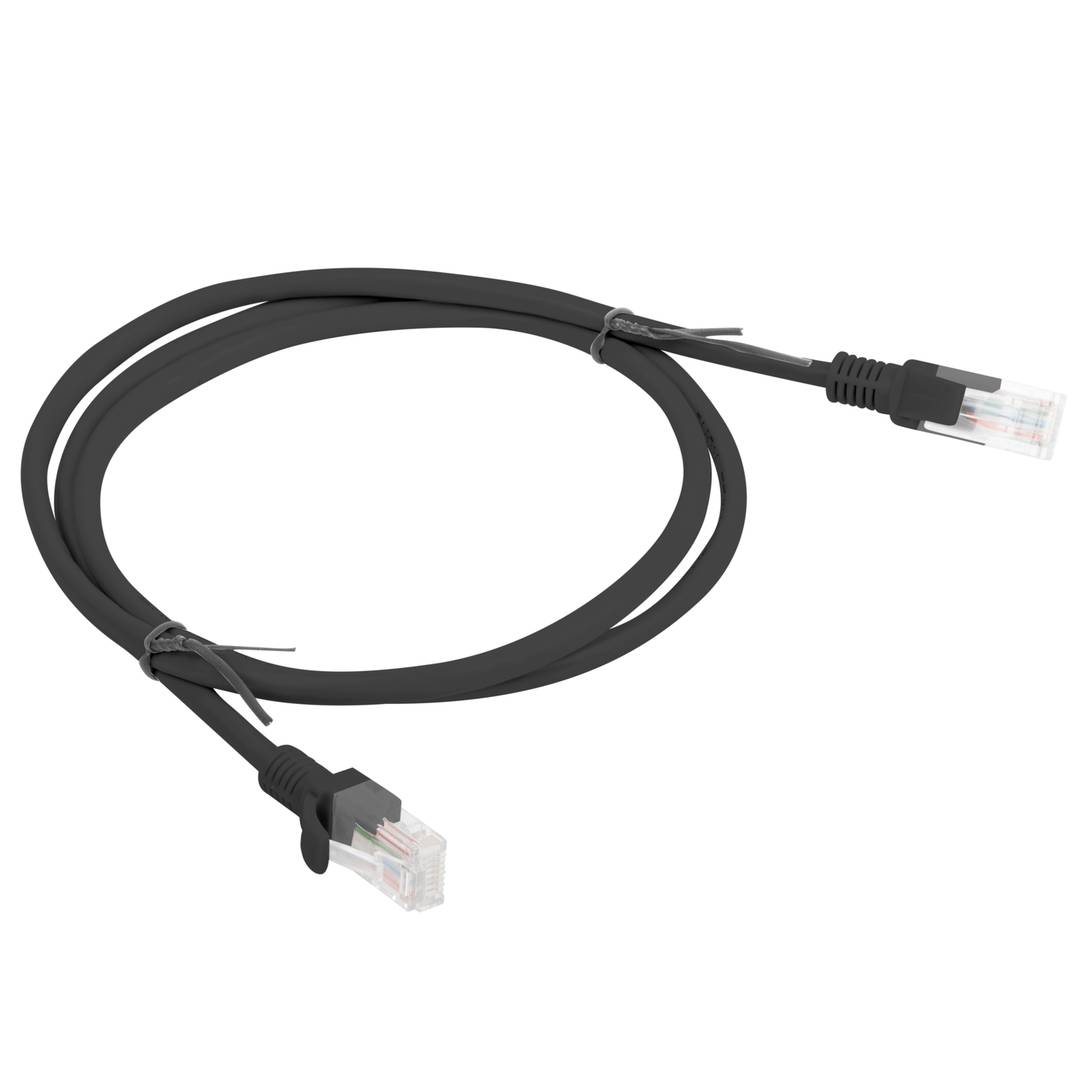 Pack of 10 units Lanberg cat.5E UTP network cable of 1.5m black color PCU5-20CC-0150-BK