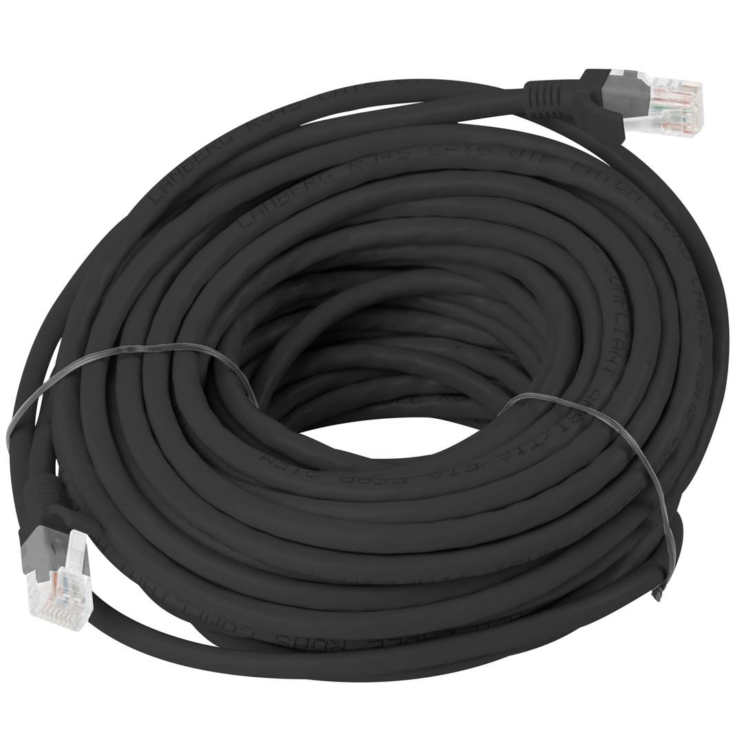 Cable de red de Lanberg cat.5E UTP de 15 m color negro PCU5-10CC-1500-BK