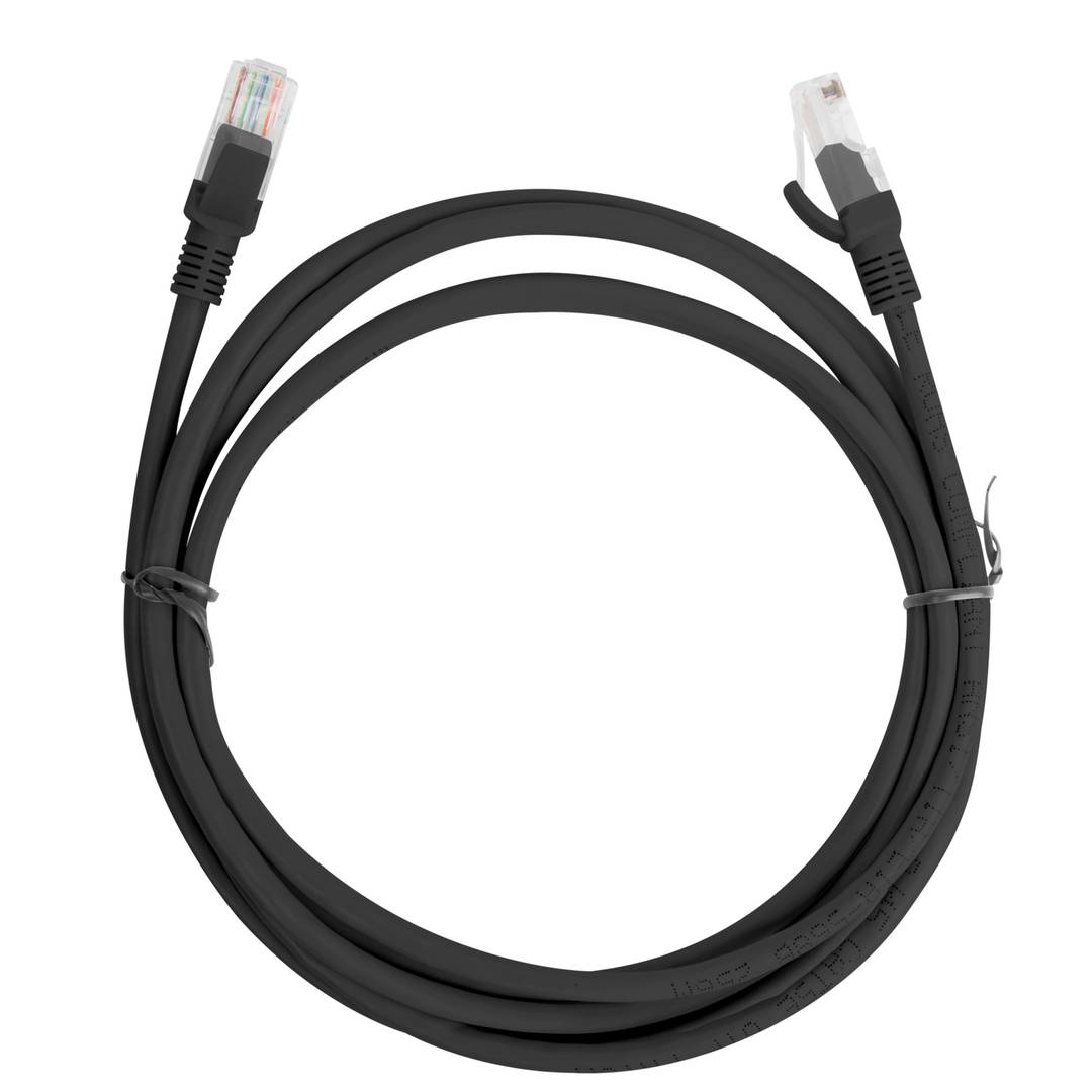 Cable de xarxa cat.5E UTP de 2 m de Lanberg color negre PCU5-15CC-0200-BK