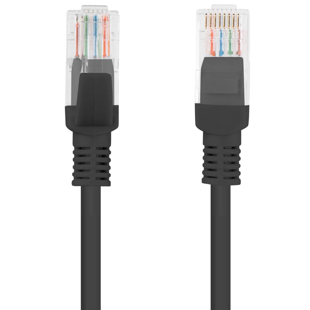 Cable de xarxa cat.5E UTP de 5 m de Lanberg color negre PCU5-15CC-0500-BK